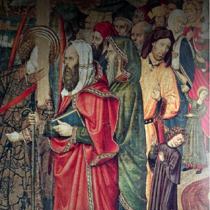 Representació d'una comunitat jueva medieval. Font Wikimedia Commons