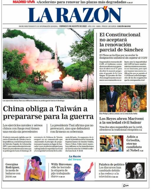 la razon portada 5 agost la razon portada 5 agost