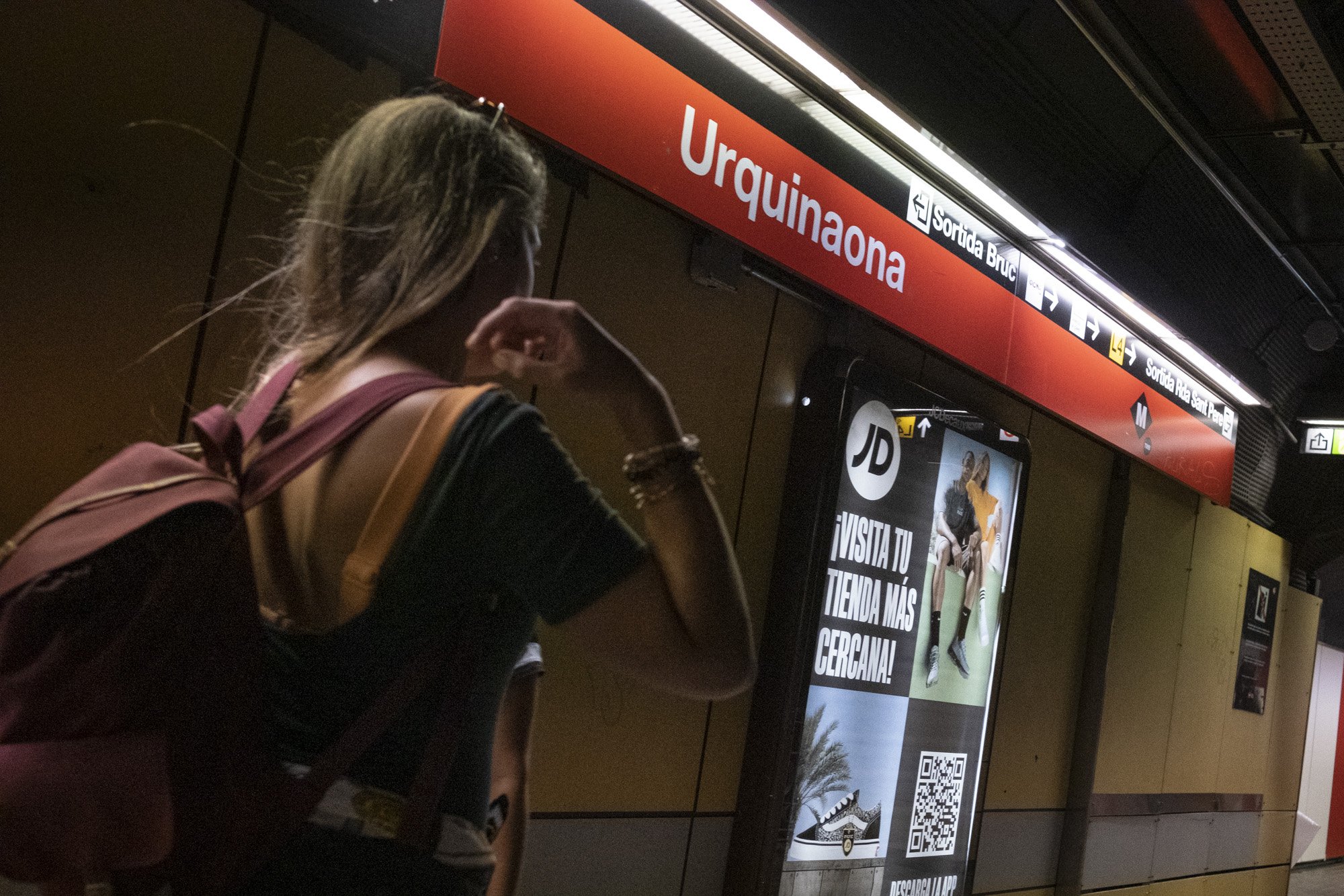 TMB, metro, andén, L1, Urquinaona / Foto: Carlos Baglietto