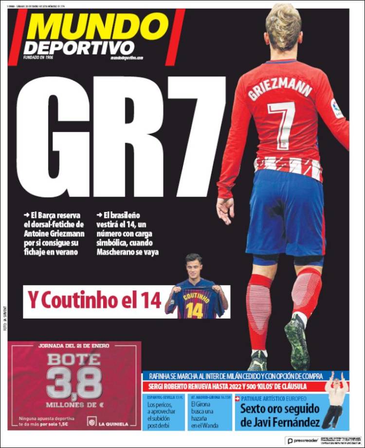 Mundo Deportivo Portada 20 01 2018 Mundo Deportivo Portada 20 01 2018