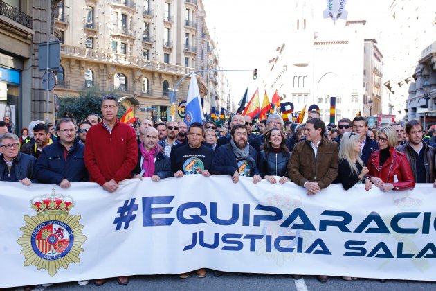 Manifestació policia espanyola salaris Sergi Alcàzar