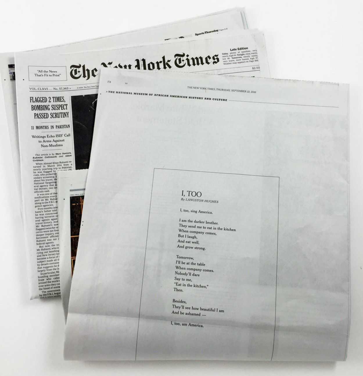 The NY Times dedica 215.000 $ a publicar aquest poema