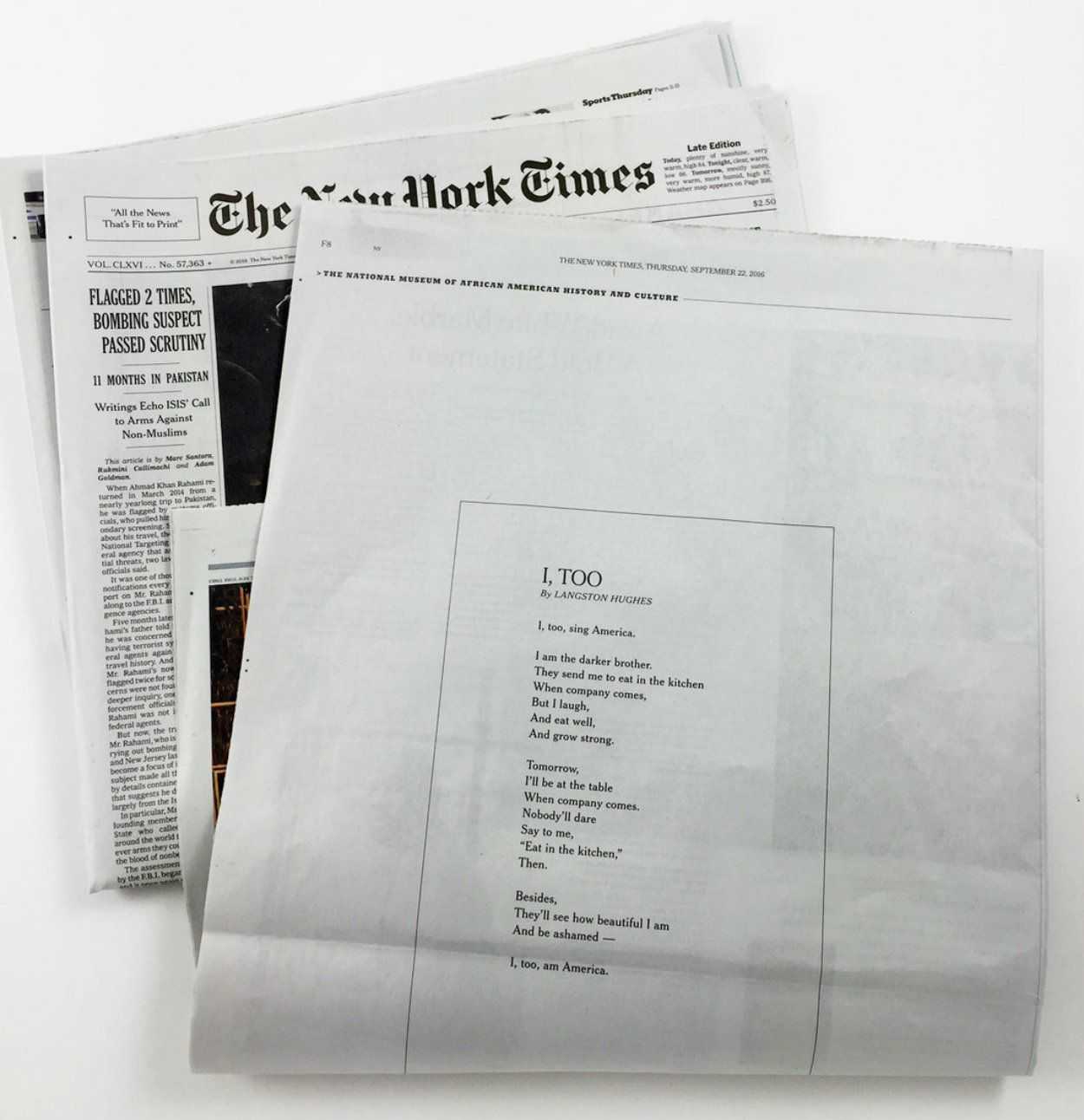 The NY Times dedica 215.000 $ a publicar este poema