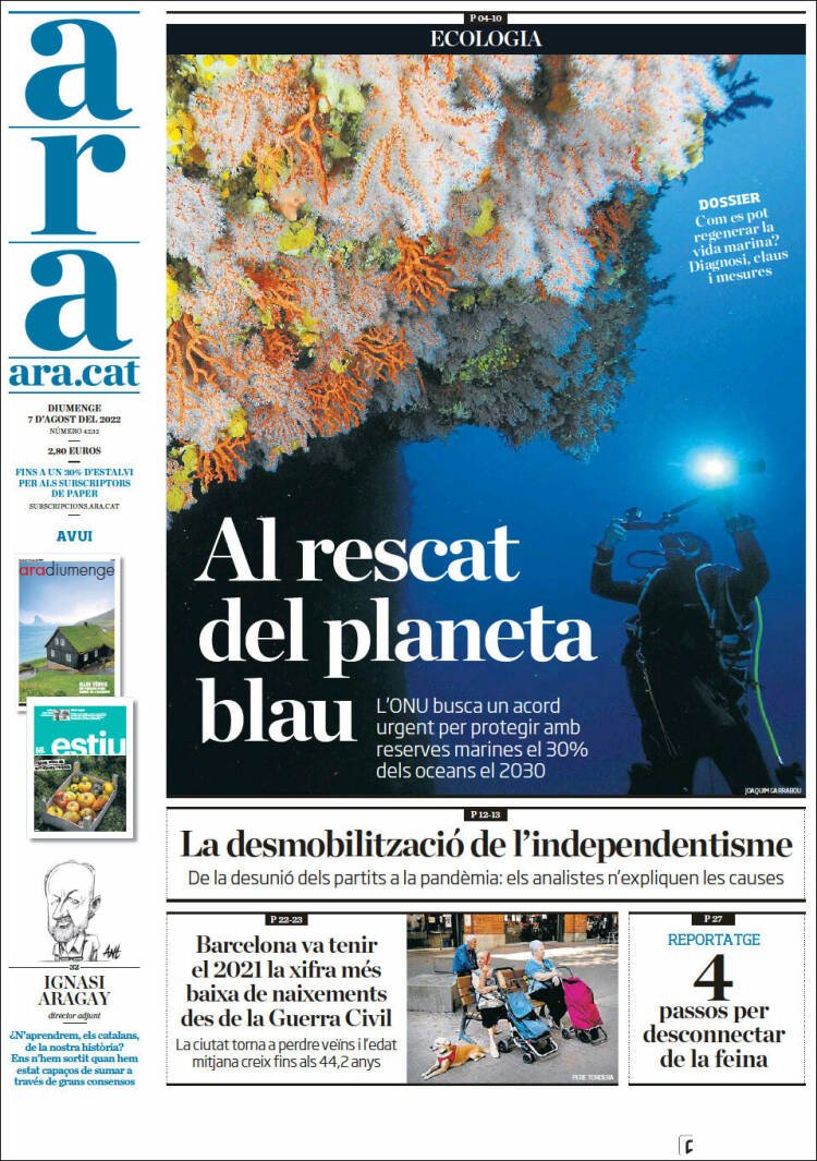 portada ara 7 agost 2022 portada ara 7 agost 2022