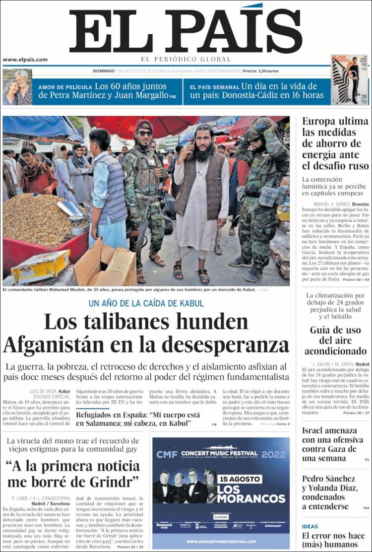 portada el país 7 agost 2022