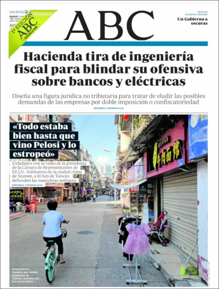 portada abc 7 agost 2022 portada abc 7 agost 2022