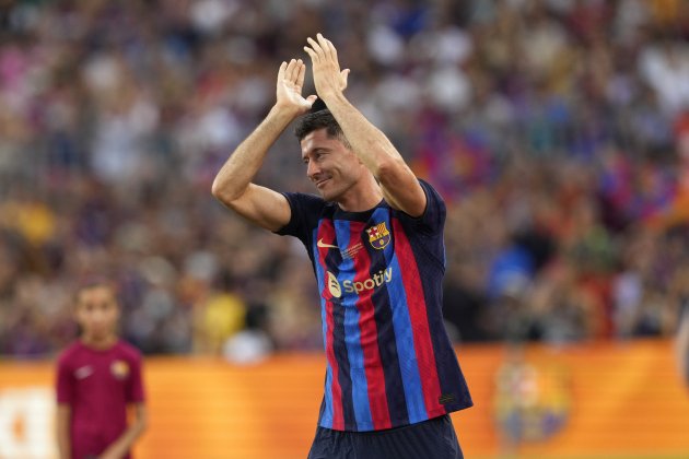 Lewandowski Spotify Camp Nou / Foto: EFE