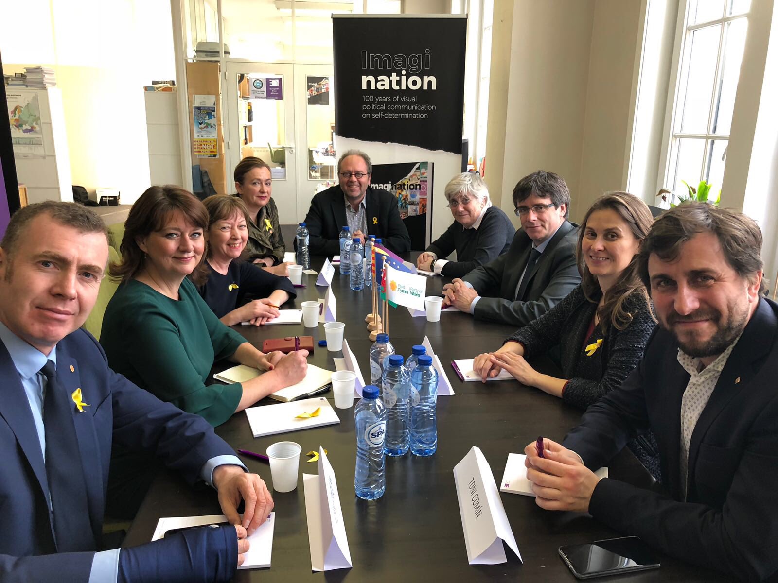 Puigdemont es reuneix amb la líder dels nacionalistes gal·lesos