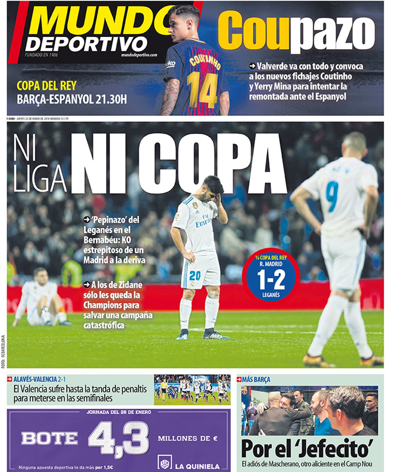 Mundo Deportivo Llevada|Traída 25 01 2017