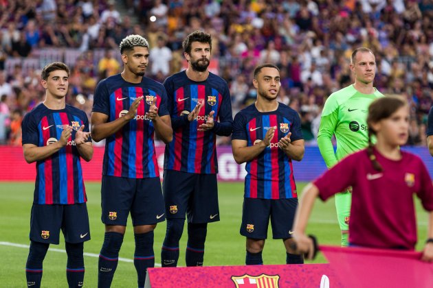 Gavi Araujo Gerard Piqué Dest Ter Stegen FC Barcelona Gamper / Foto: Europa Press