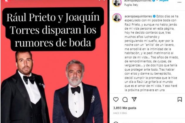 Carta de Joaquín Torres a Raúl Prieto Carta de Joaquín Torres a Raúl Prieto