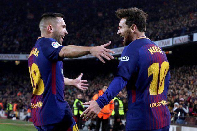 Leo Messi Jordi Alba Barça Espanyol Efe