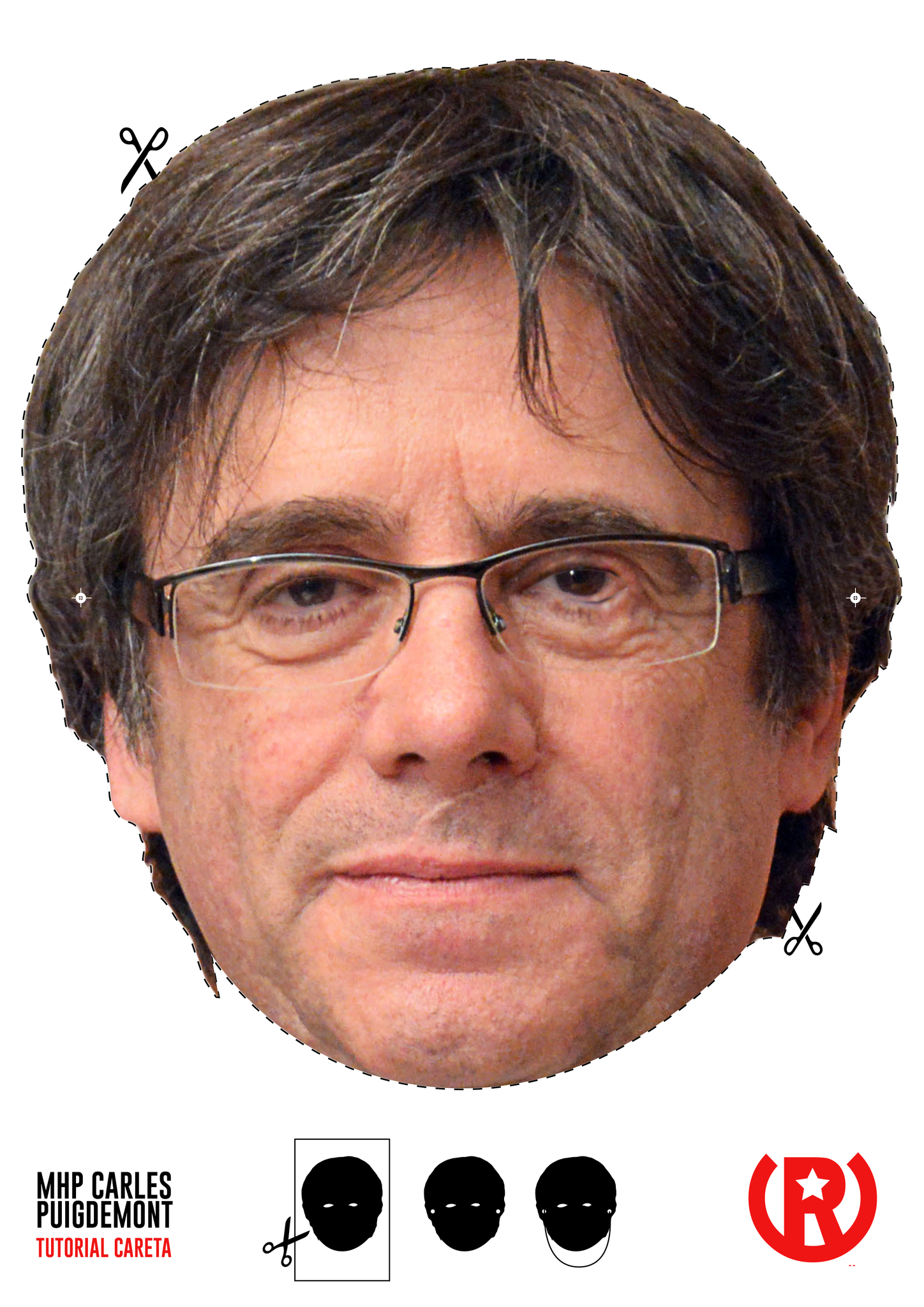 Personal del Primavera Sound reparteix caretes de Carles Puigdemont