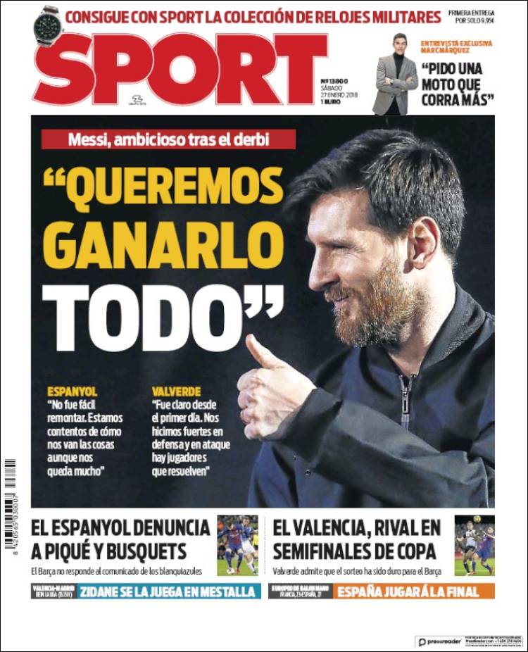 Sport Portada 27 01 2018