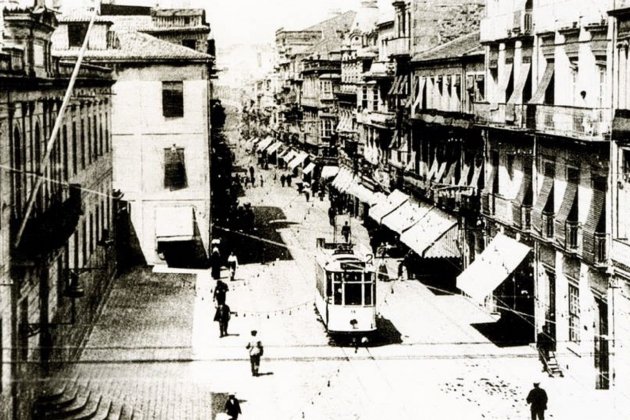 Vigo. Rua do Principe. Mitjans del segle XIX. Font Vigopedia