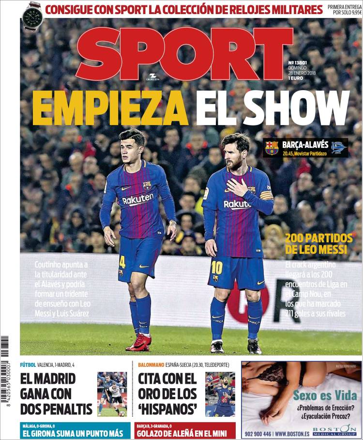 Sport Portada 28 01 2018