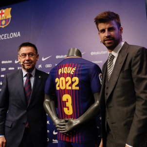 Gerard Piqué Josep Maria Bartomeu Barça Sergi Alcàzar Gerard Piqué Josep Maria Bartomeu Barça Sergi Alcàzar