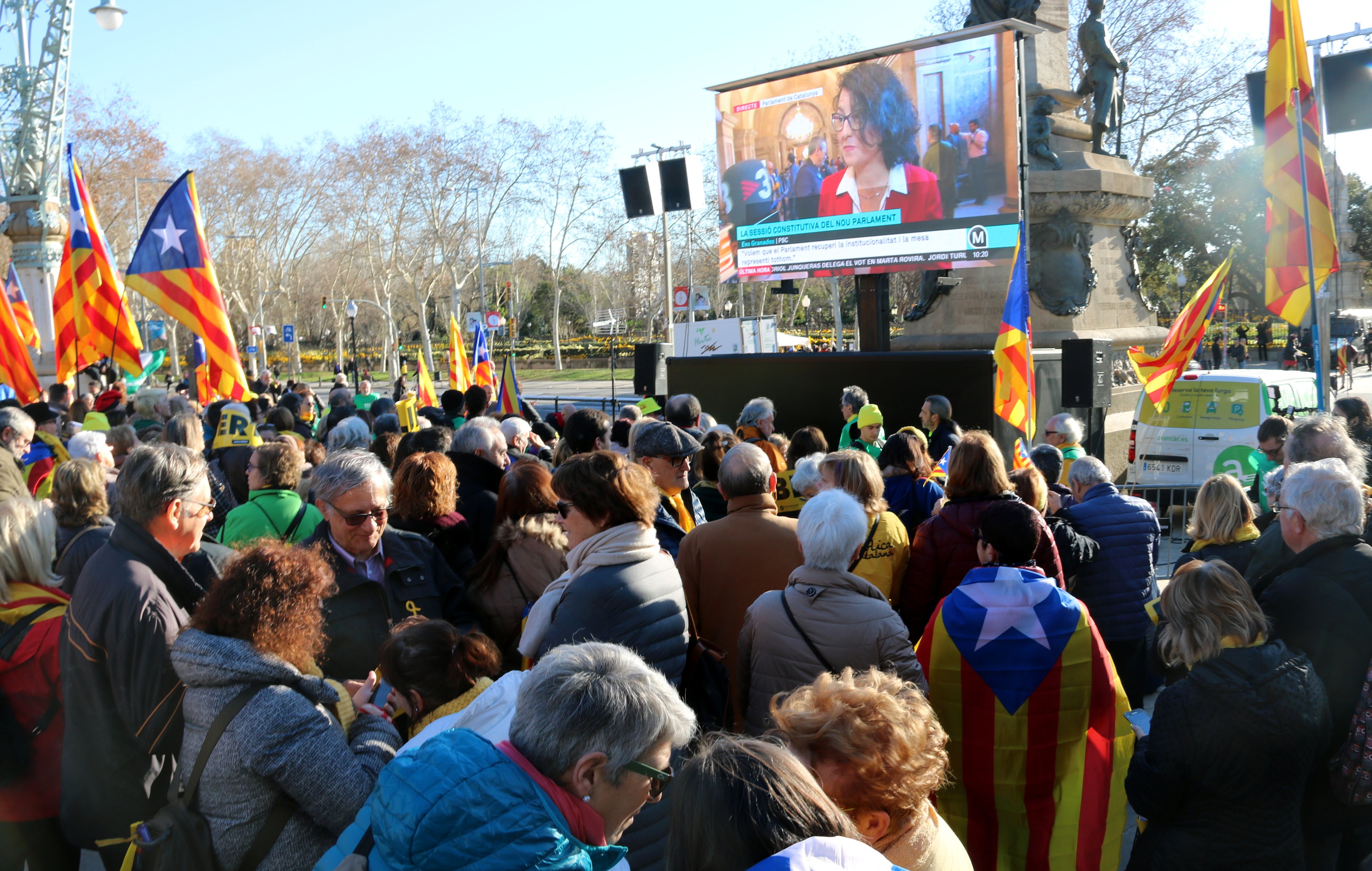 Crida de l'ANC i Òmnium a manifestar-se per defensar la investidura