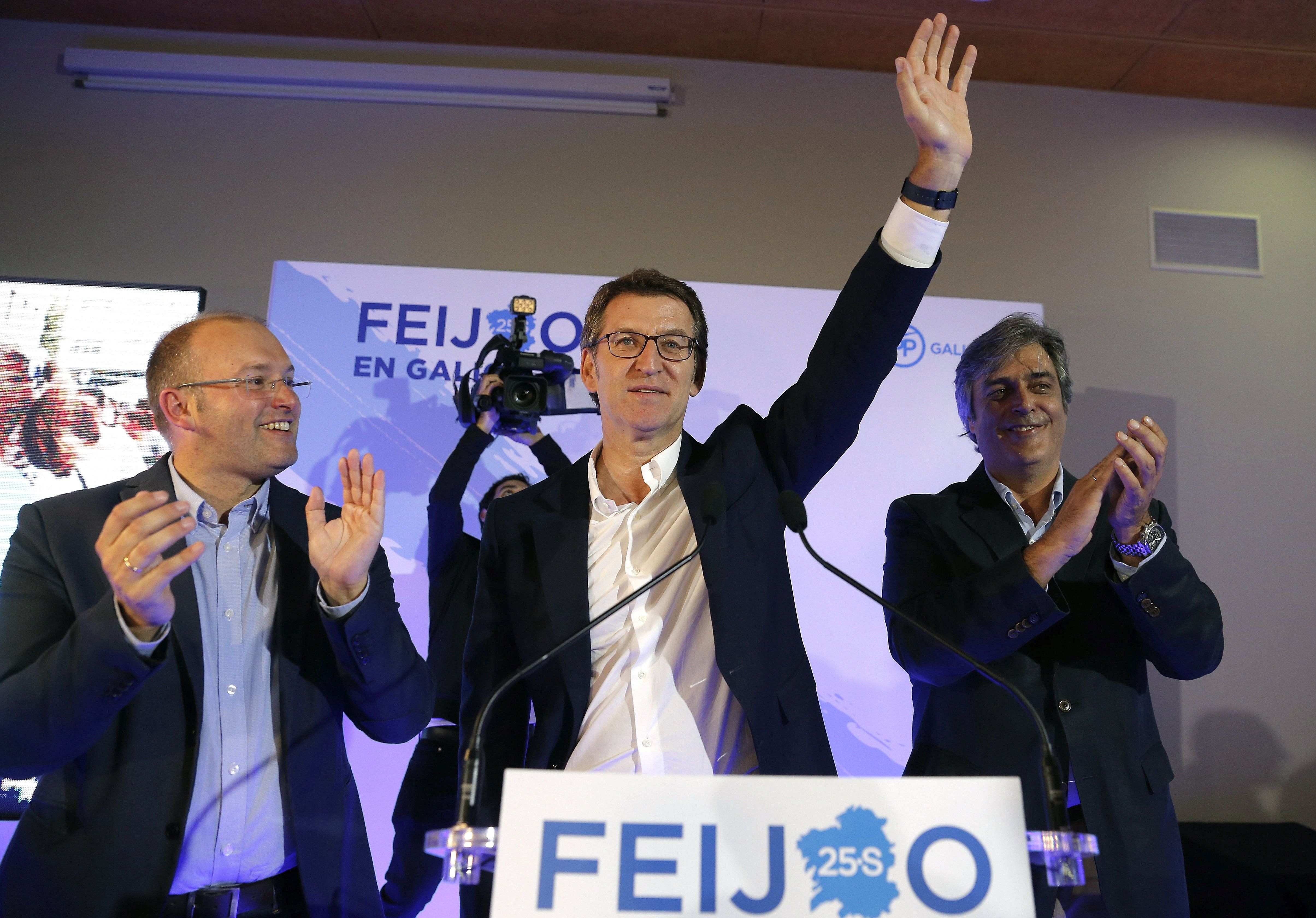 Feijóo torna a tenyir de blau una Galícia sense alternatives sòlides