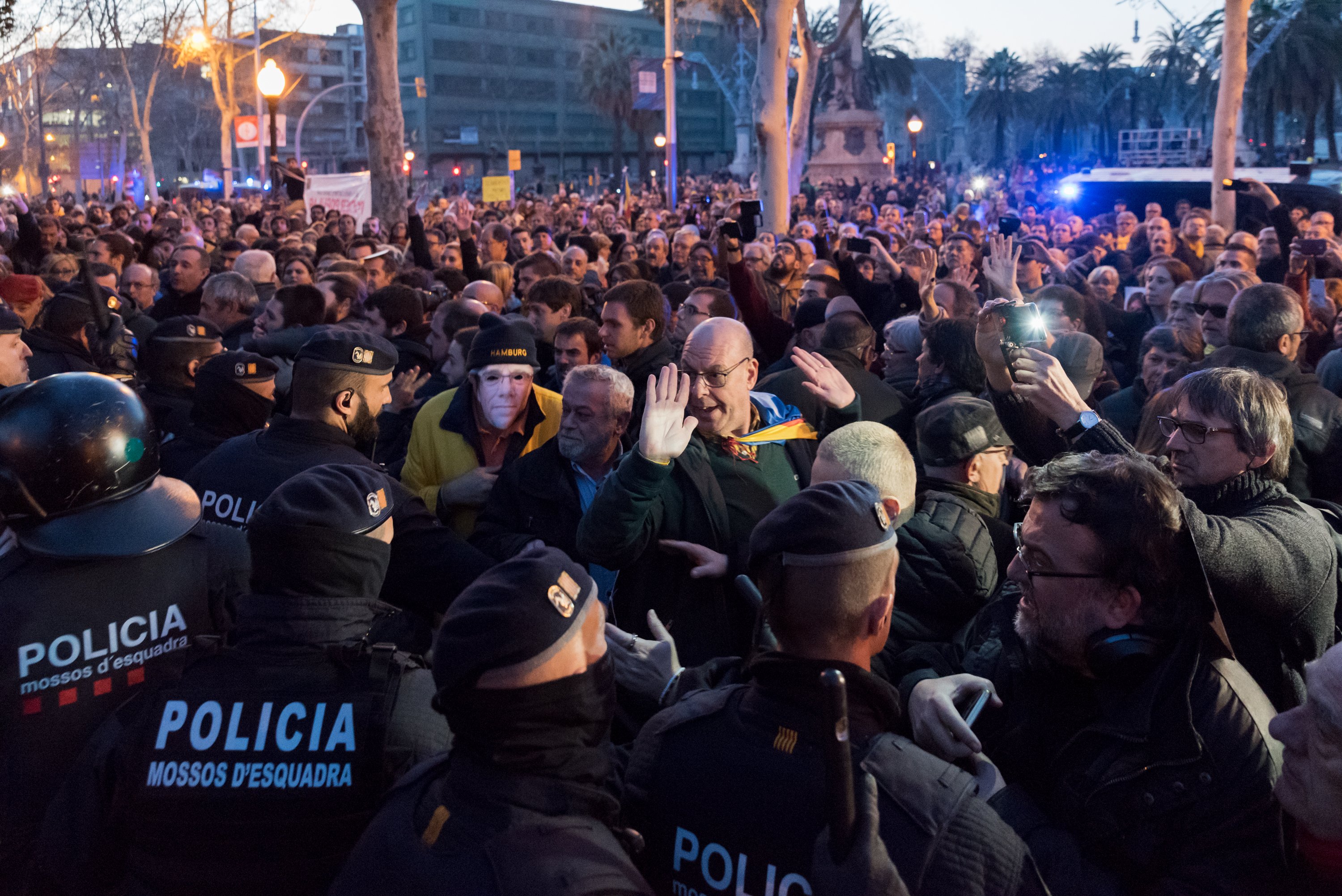 Dos detenidos durante los incidentes en el parque de la Ciutadella