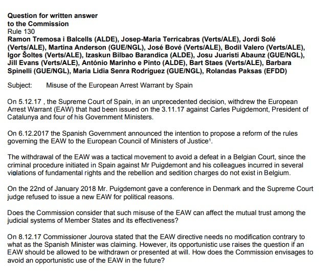 queja eurodiputados comissio europea - acn