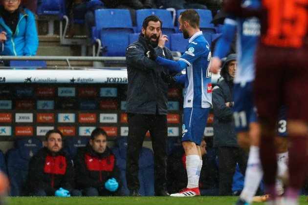 Quique Sánchez Flores Sergi Darder Español Barça Efe