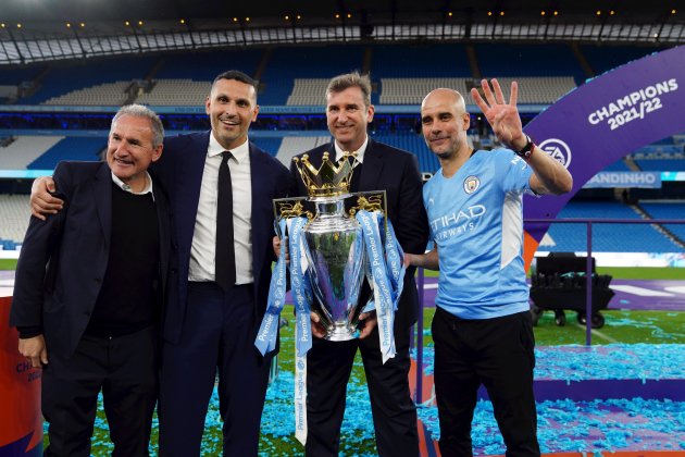 Txiki Begiristain Khaldoon Al Mubarak Ferran Soriano Pep Guardiola Manchester City / Foto: Europa Press Txiki Begiristain Khaldoon Al Mubarak Ferran Soriano Pep Guardiola Manchester City / Foto: Europa Press