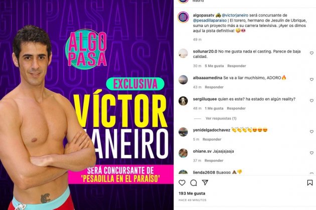 Víctor Janeiro ficha por 'Pesadilla en el paraíso' Víctor Janeiro ficha por 'Pesadilla en el paraíso'