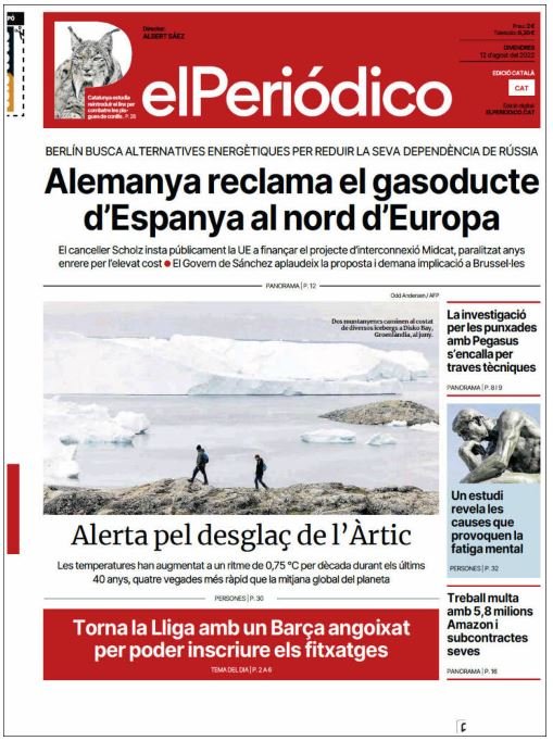 el periodico portada 12 agost el periodico portada 12 agost