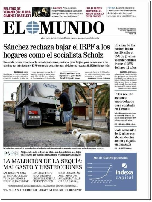 el mundo portada 12 agost el mundo portada 12 agost