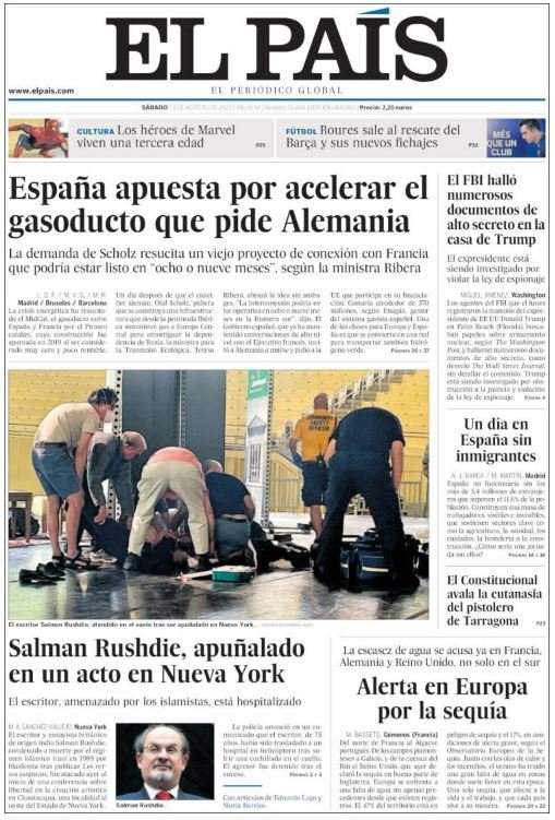 el pais portada 13 agost el pais portada 13 agost