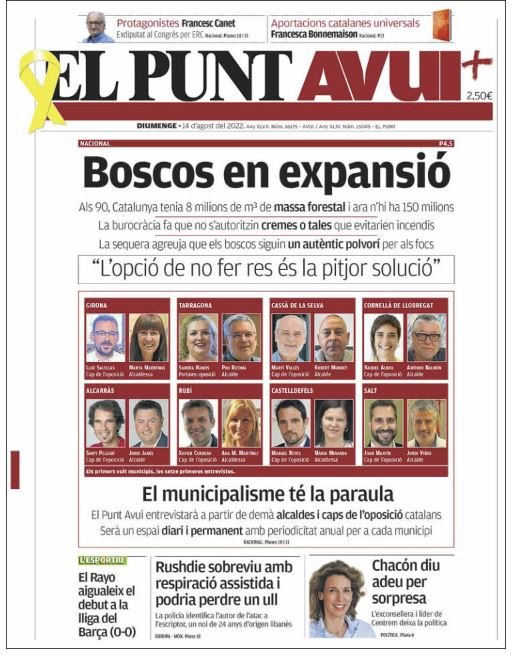 el punt avui portada 14 agost el punt avui portada 14 agost