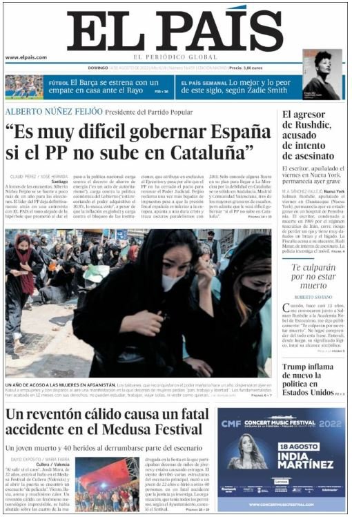 el pais portada 14 agost el pais portada 14 agost