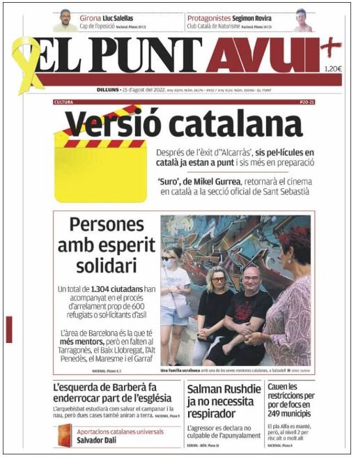 el punt avui portada 15 agost el punt avui portada 15 agost