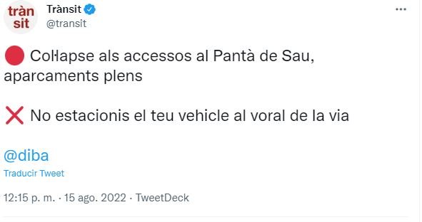 captura transit Pantà de Sau