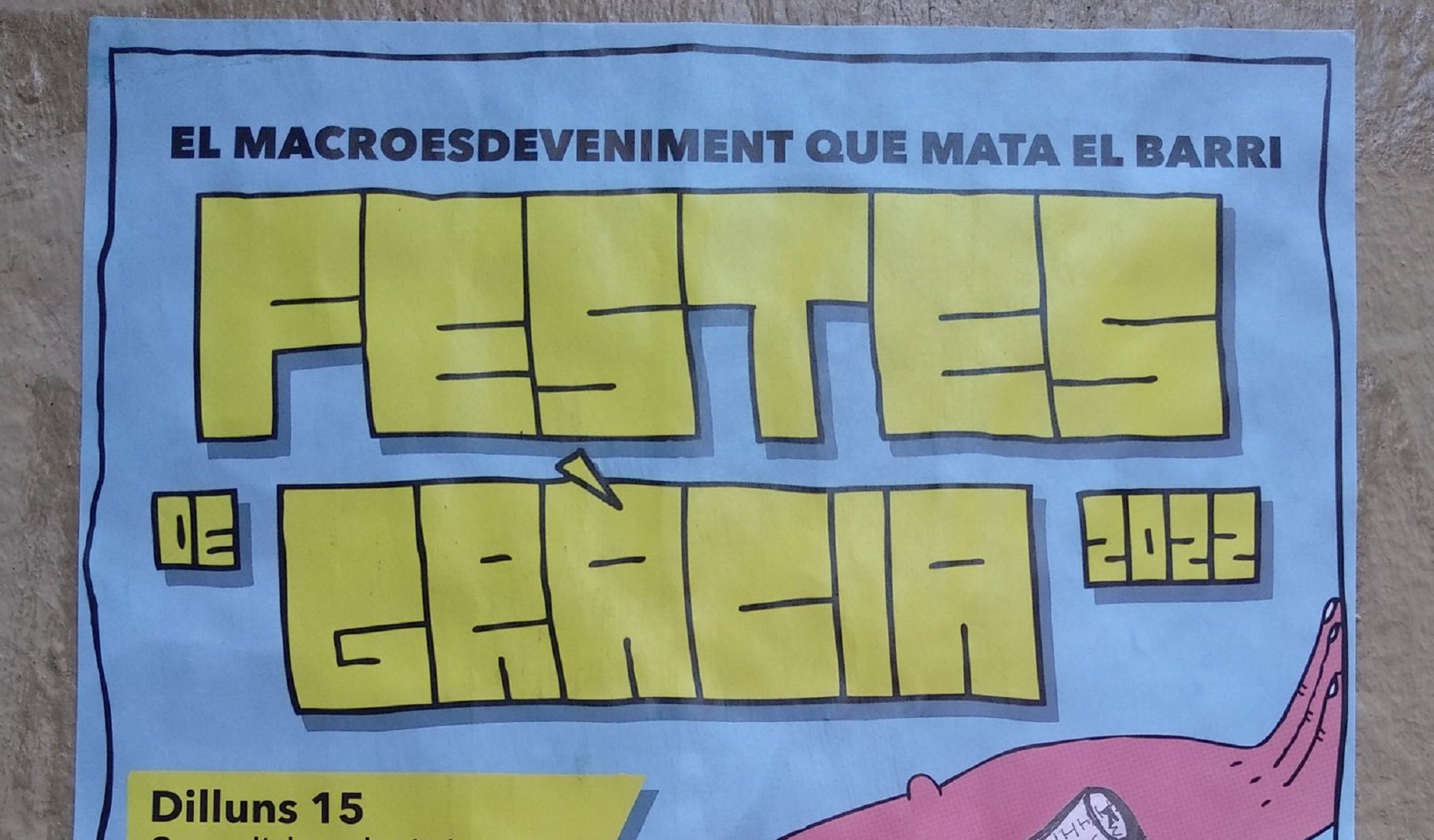 "Esquiva guiris, borrachos y pijos", la gincana que proponen los vecinos para las Fiestas de Gràcia 2022