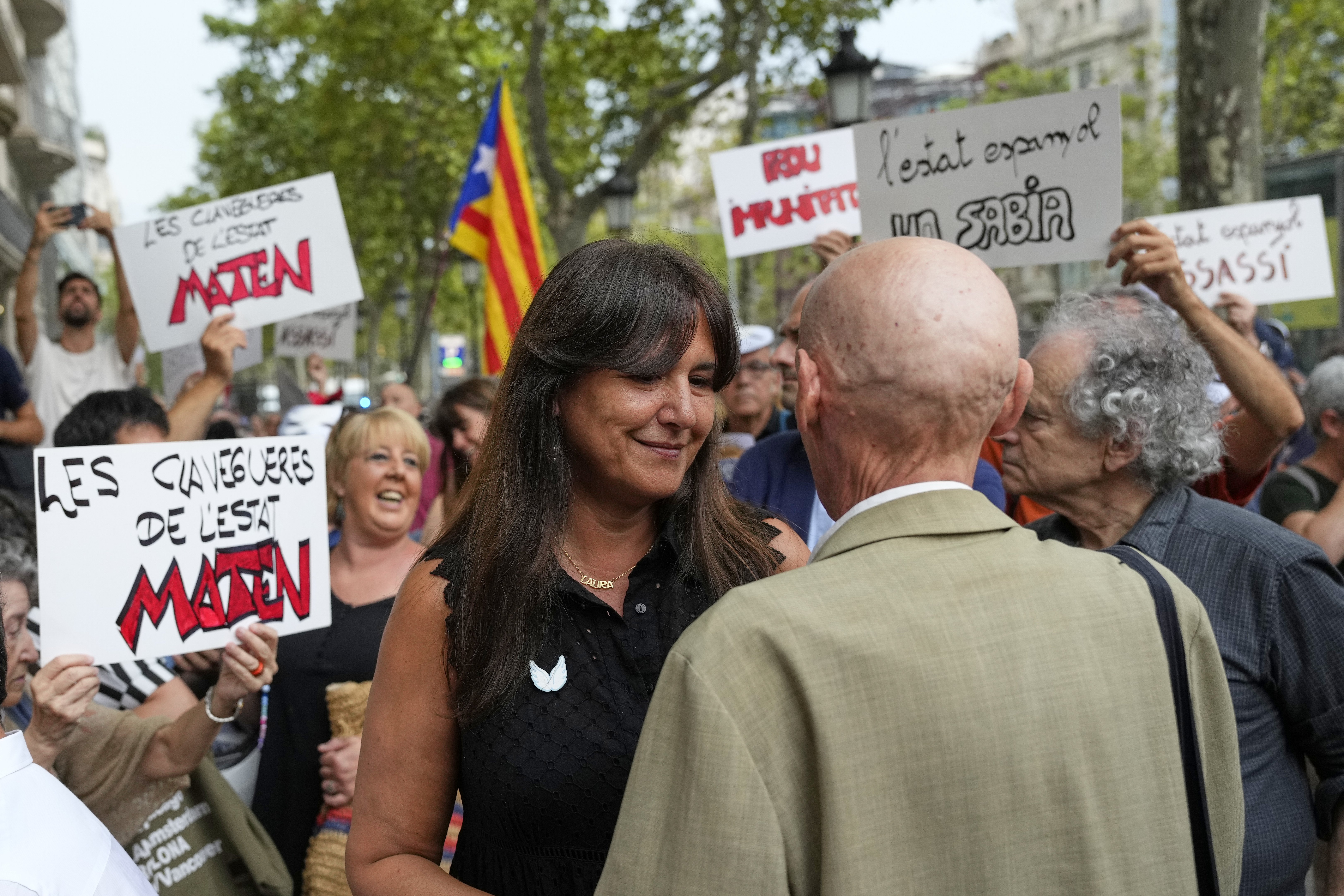 Borràs plays down controversy over her support for protesters at Rambla attack homage