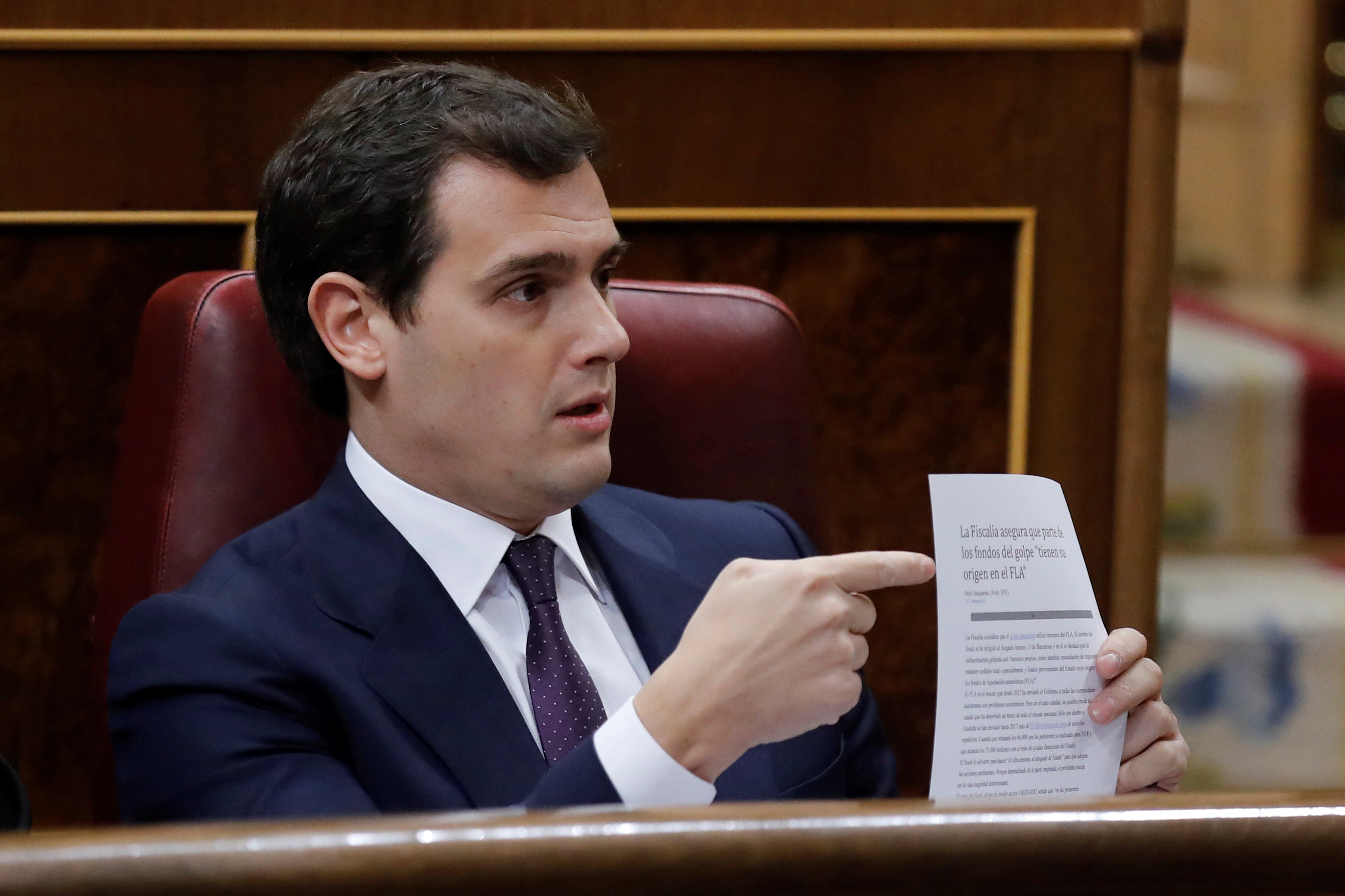 Rivera exigeix a Rajoy "dimissions" si l'1-O es va finançar amb el 
FLA