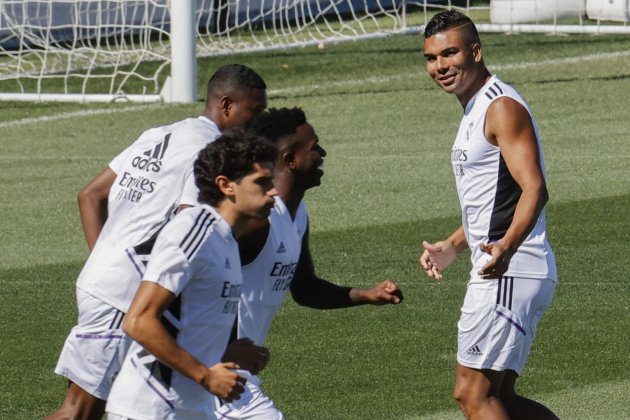 Casemiro entreno prevía Celta Madrid segunda jornada Liga Santander / Foto: EFE Casemiro entreno prevía Celta Madrid segunda jornada Liga Santander / Foto: EFE