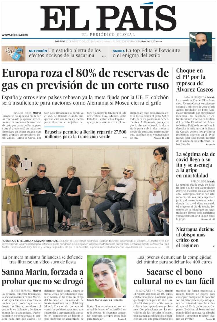 portada el pais 20 08