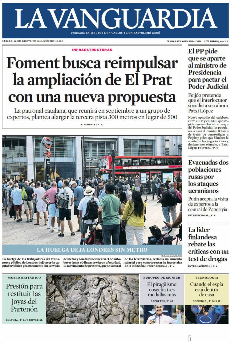 portada la vanguardia 20 08 portada la vanguardia 20 08