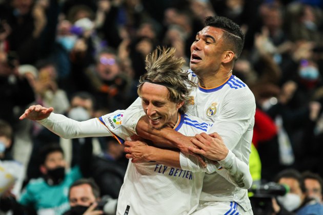 Casemiro Luka Modric celebrando gol Real Madrid / Foto: Europa Press