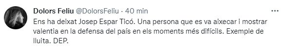 TUIT dolores feliu Josep Espar TUIT dolores feliu Josep Espar