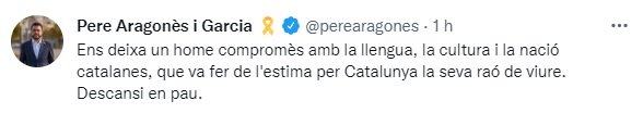 TUIT pere aragones Josep Espar TUIT pere aragones Josep Espar