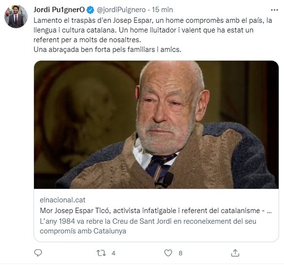TUIT jordi puignero Josep Espar TUIT jordi puignero Josep Espar