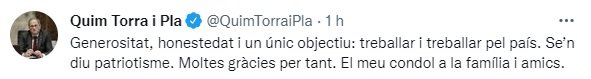 TUIT Quim Torra Josep Espar TUIT Quim Torra Josep Espar
