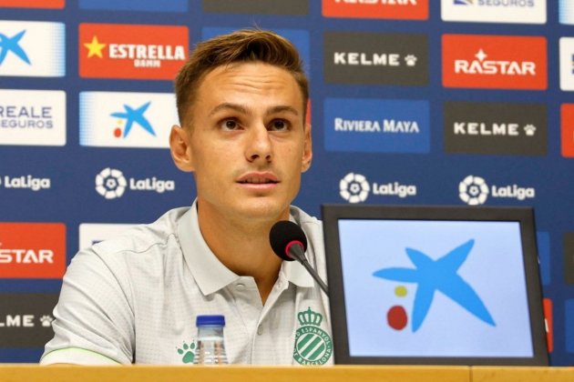 Dani Gomez rueda de prensa presentacion Espanyol / Foto: RCD Espanyol