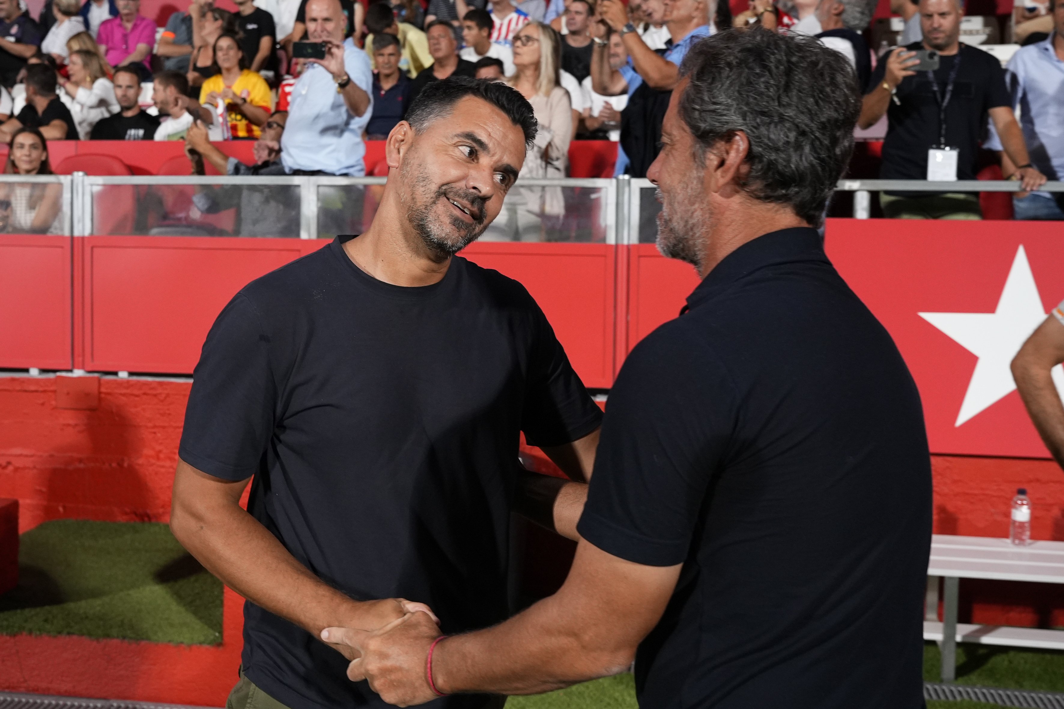 Míchel Sánchez Quique Sánchez-Flores Girona Getafe Montilivi / Foto: EFE