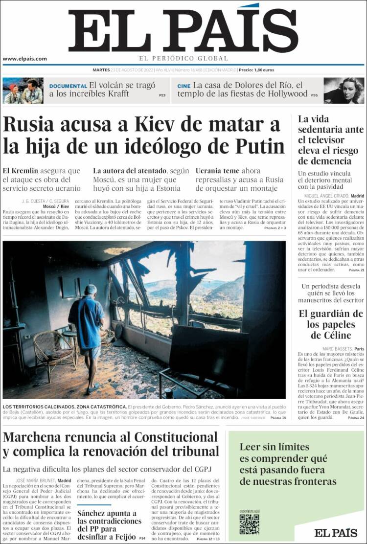 portada el pais 23 08