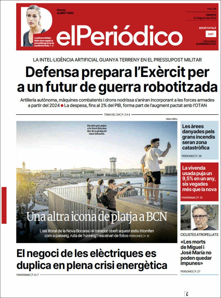 portada el periodico 23 08